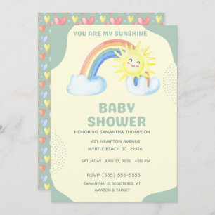 You Are My Sunshine Gender Neutral Baby Shower Invitation