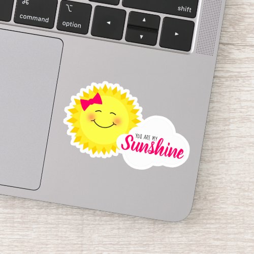 You Are My Sunshine Girly Sun Sticker