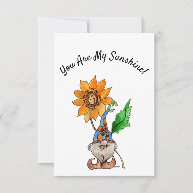 You Are My Sunshine - Gnomes Card (Front)