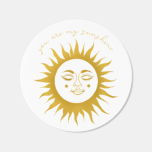 You are my sunshine Golden Custom Sun Classic Round Sticker