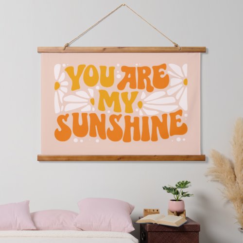 You Are My Sunshine Groovy Graphic Hanging Tapestry