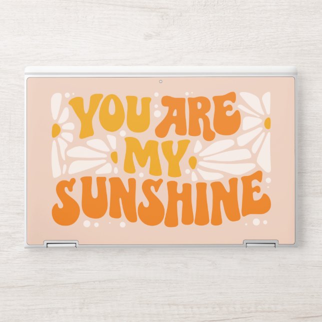 You Are My Sunshine Groovy Graphic HP Laptop Skin (Front)