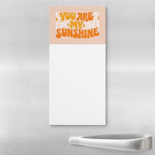 You Are My Sunshine Groovy Graphic Magnetic Notepad