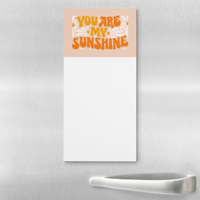 You Are My Sunshine Groovy Graphic Magnetic Notepad (In Situ)