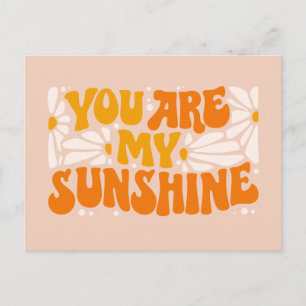 You Are My Sunshine Groovy Graphic Postcard