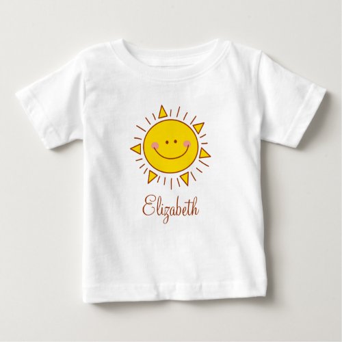 You Are My Sunshine Happy Cute Sunny Day Baby T_Shirt