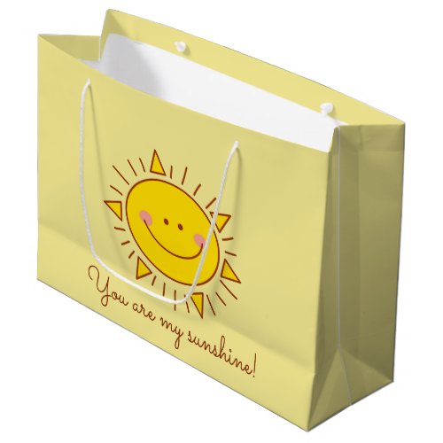 You Are My Sunshine Happy Cute Sunny Day Large Gift Bag