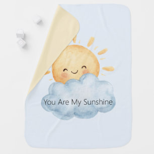 You Are My Sunshine Happy Sun Cloud Baby Blanket