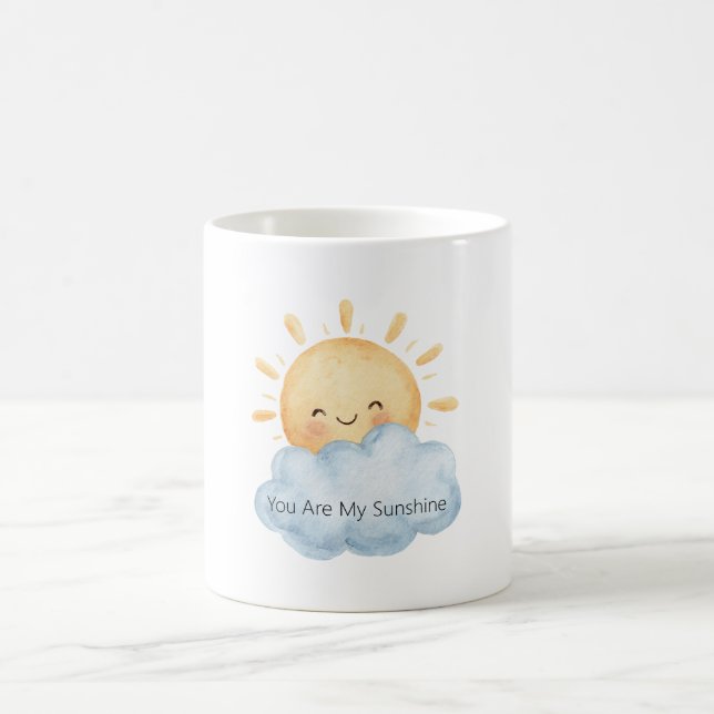 You Are My Sunshine Happy Sun Cloud Coffee Mug (Center)