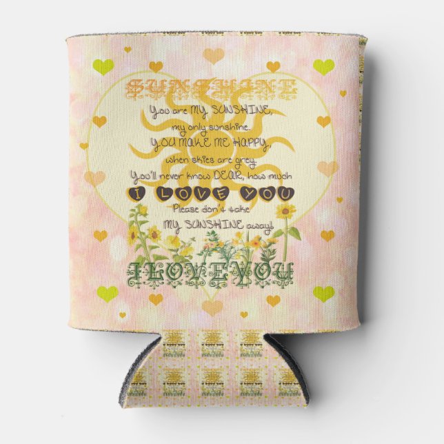 You Are My Sunshine Heart Can Cooler (Front)