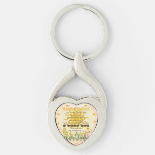 You are my sunshine heart design keychain