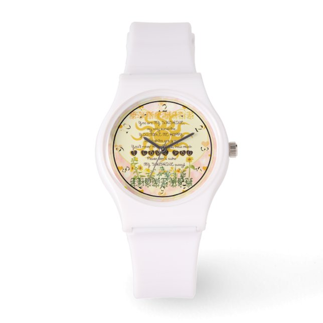 You Are My Sunshine Heart Watch (Front)