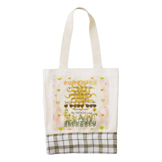 You Are My Sunshine Heart Zazzle HEART Tote Bag