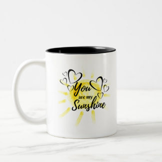 You Are My Sunshine Hearts Sun Two-Tone Coffee Mug