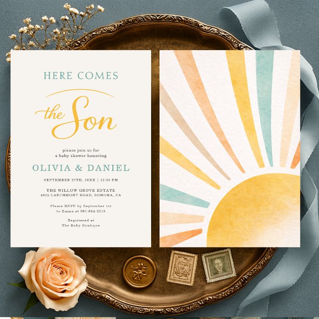 You are My Sunshine Here Comes the Son  Invitation (Creator Uploaded)