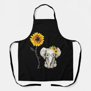 You Are My Sunshine Hippie Sunflower Elephant Apron