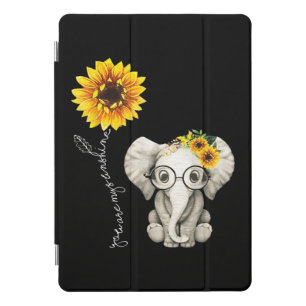 You Are My Sunshine Hippie Sunflower Elephant iPad Pro Cover