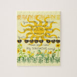 You Are My Sunshine In Yellow With Hearts Jigsaw Puzzle at Zazzle