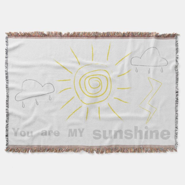 You Are MY Sunshine "Inspirational Quotes" Throw Blanket (Front)