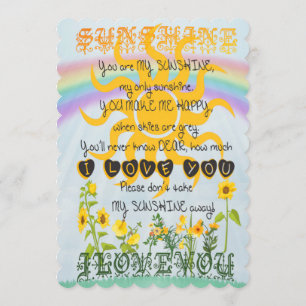You Are My Sunshine Invitation