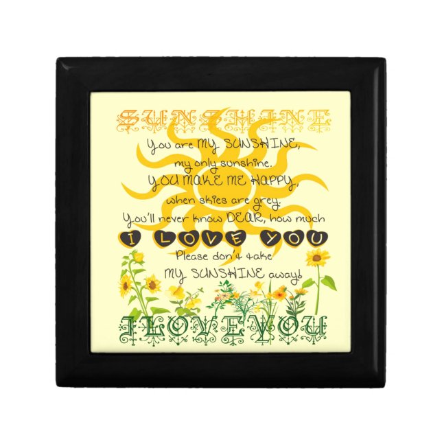 You are my sunshine. jewelry box (Front)