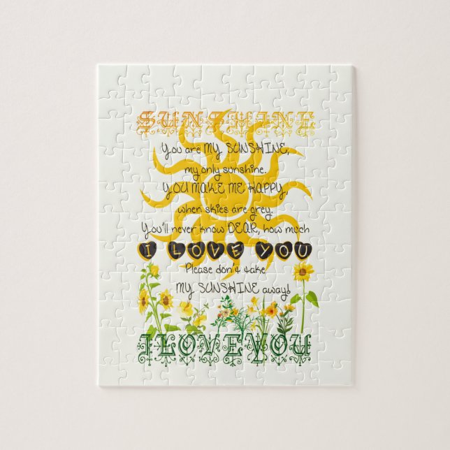 You are my sunshine. jigsaw puzzle (Vertical)