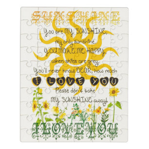 You Are My Sunshine Jigsaw Puzzle
