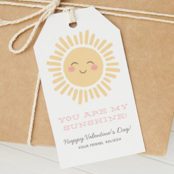 You Are My Sunshine Kids Classroom Valentine Day Gift Tags by LittleFolkPrintables at Zazzle