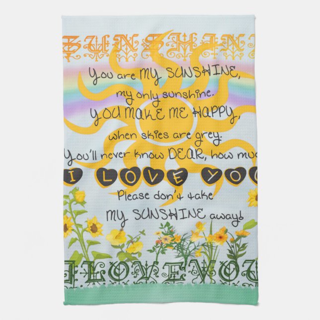 You Are My Sunshine Kitchen Towel (Vertical)