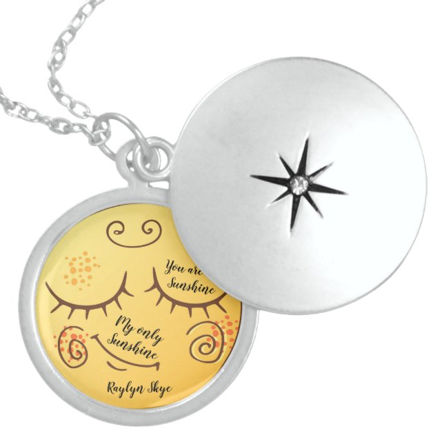 You are My Sunshine Locket Necklace (Front)