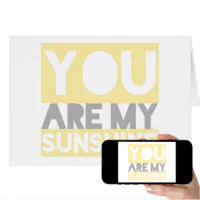 You Are My Sunshine lyrics card