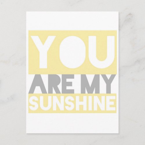 You are My Sunshine Lyrics Postcard