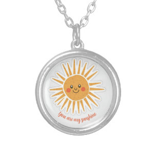 You are my sunshine lyrics  silver plated necklace