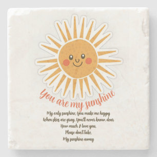 You are my sunshine lyrics stone coaster