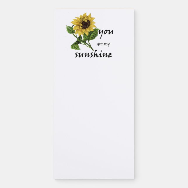 "You are my sunshine" Magnetic Notepad (Front)