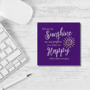 You Are My Sunshine Make Me Happy Sun Purple Paperweight