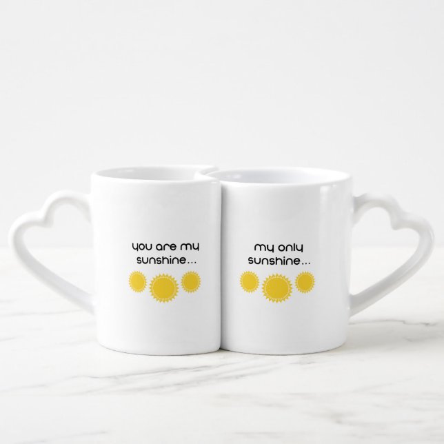 You Are My Sunshine Mug Set 15 oz. (Back Nesting)