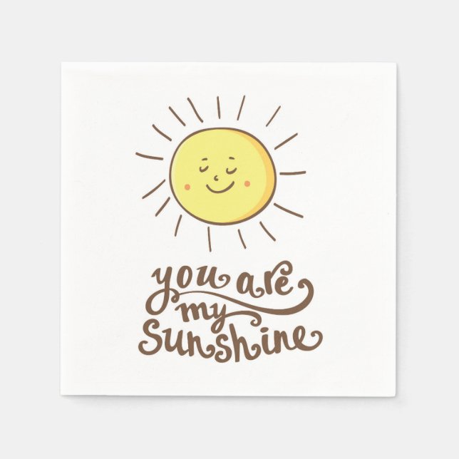 You Are My Sunshine Napkins (Front)