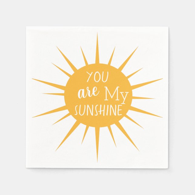 You are my sunshine napkins (Front)