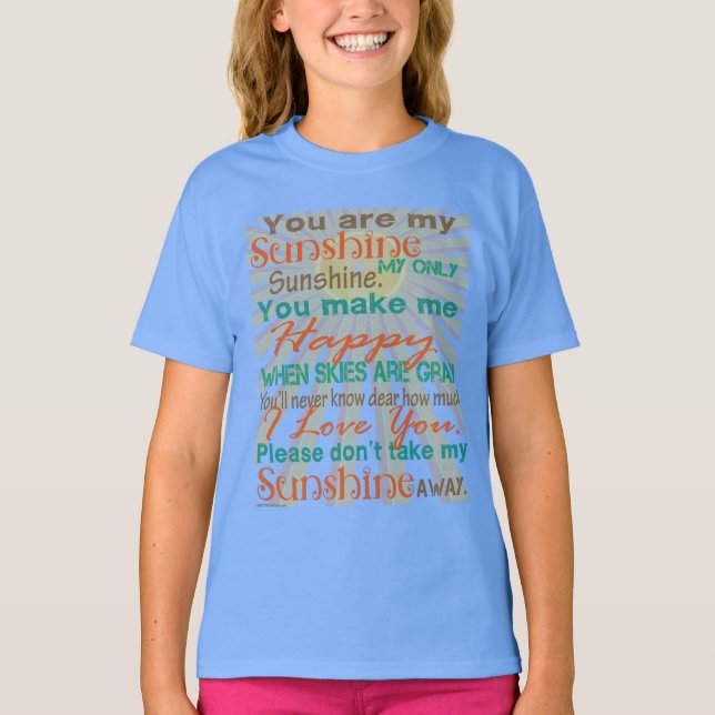 You are my Sunshine Orange/Teal T-Shirt (Front)