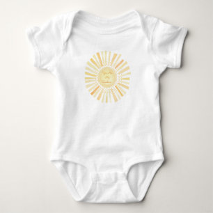 You Are My Sunshine Orange Yellow White Baby Baby Bodysuit