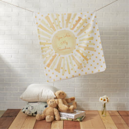 You Are My Sunshine Orange Yellow White Watercolor Baby Blanket