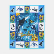 You Are My Sunshine Orca Quilt Blanket