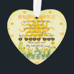 You are my Sunshine Ornament<br><div class="desc">Small little hearts spell the words I love you in this happy little artwork surrounded by little hearts.</div>