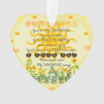 You Are My Sunshine Ornament by HeartsonEverything at Zazzle