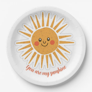 You are my sunshine paper plates
