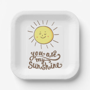 You Are My Sunshine Paper Plates