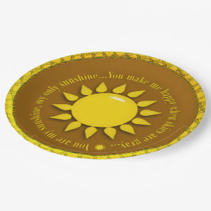 You Are My Sunshine Paper Plates