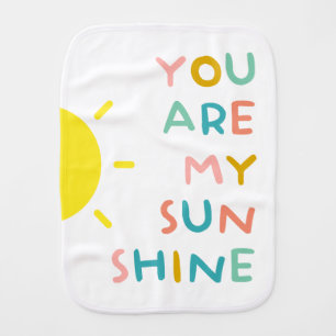 You Are My Sunshine Pastels Baby Burp Cloth