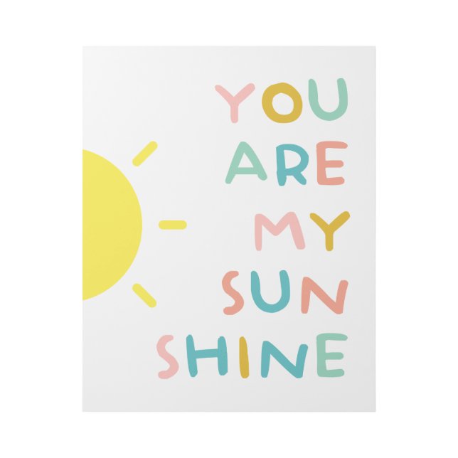 You Are My Sunshine Pastels Gallery Wrap (Front)
